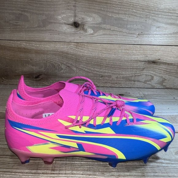 NEW SZ 9 & 10 Puma  Ultimate Energy FG AG Soccer Cleats Luminous Pink 107540-01 - Picture 3 of 10